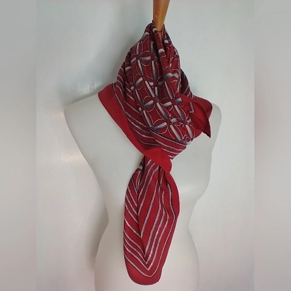 LILLIAN VERNON HAND ROLLED SILK SCARF